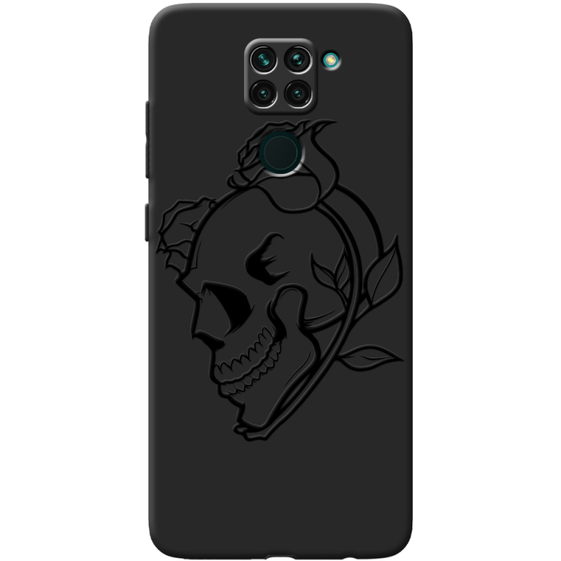 Черный чехол BoxFace Xiaomi Redmi Note 9 Skull and Roses