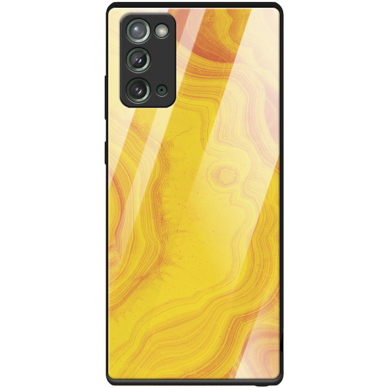 Защитный чехол BoxFace Glossy Panel Samsung N980 Galaxy Note 20 Yellow Marble