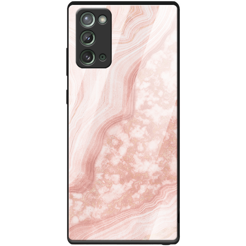 Защитный чехол BoxFace Glossy Panel Samsung N980 Galaxy Note 20 Pink Marble