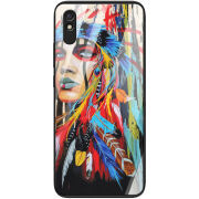 Защитный чехол BoxFace Glossy Panel Xiaomi Redmi 9A Feather Girl