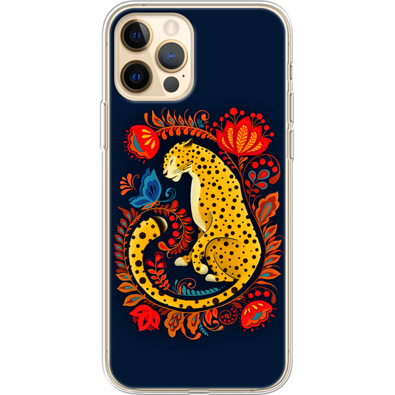 Чехол BoxFace Apple iPhone 12 Pro Max Petrykivka Leopard