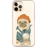 Прозрачный чехол BoxFace Apple iPhone 12 Pro Max Dog Coffeeman