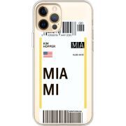 Прозрачный чехол BoxFace Apple iPhone 12 Pro Max Ticket Miami