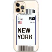 Прозрачный чехол BoxFace Apple iPhone 12 Pro Max Ticket New York
