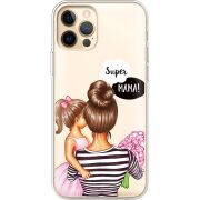 Прозрачный чехол BoxFace Apple iPhone 12 Pro Max Super Mama and Daughter