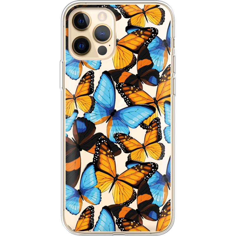 Прозрачный чехол BoxFace Apple iPhone 12 Pro Max Butterfly Morpho