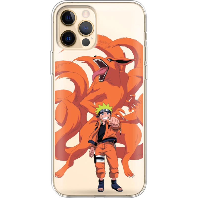 Прозрачный чехол BoxFace Apple iPhone 12 Pro Max Naruto and Kurama