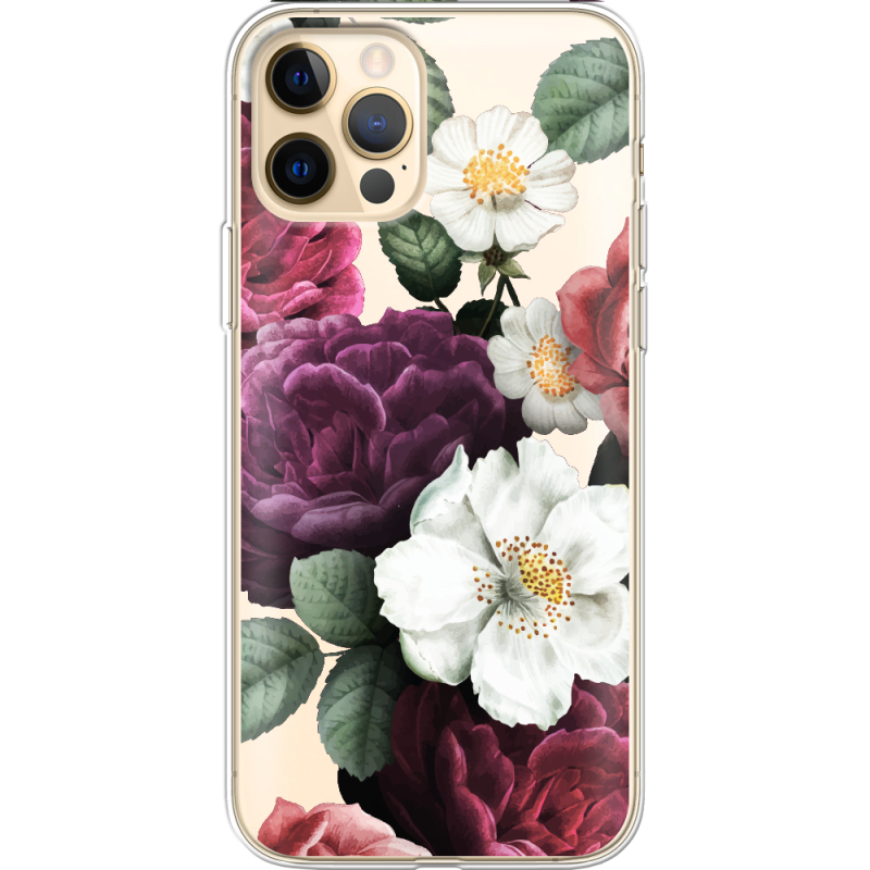 Прозрачный чехол BoxFace Apple iPhone 12 Pro Max Floral Dark Dreams