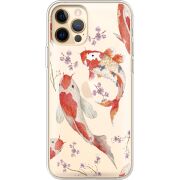 Прозрачный чехол BoxFace Apple iPhone 12 Pro Max Japanese Koi Fish