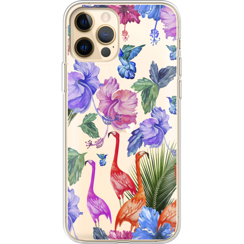 Прозрачный чехол BoxFace Apple iPhone 12 Pro Max Flamingo