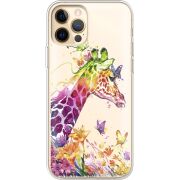 Прозрачный чехол BoxFace Apple iPhone 12 Pro Max Colorful Giraffe
