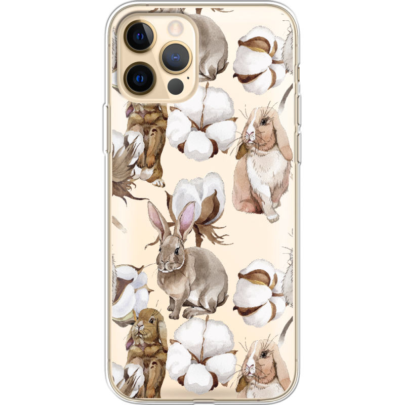 Прозрачный чехол BoxFace Apple iPhone 12 Pro Max Cotton and Rabbits