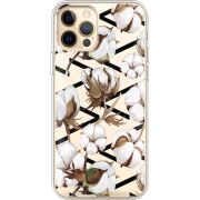 Прозрачный чехол BoxFace Apple iPhone 12 Pro Max Cotton flowers