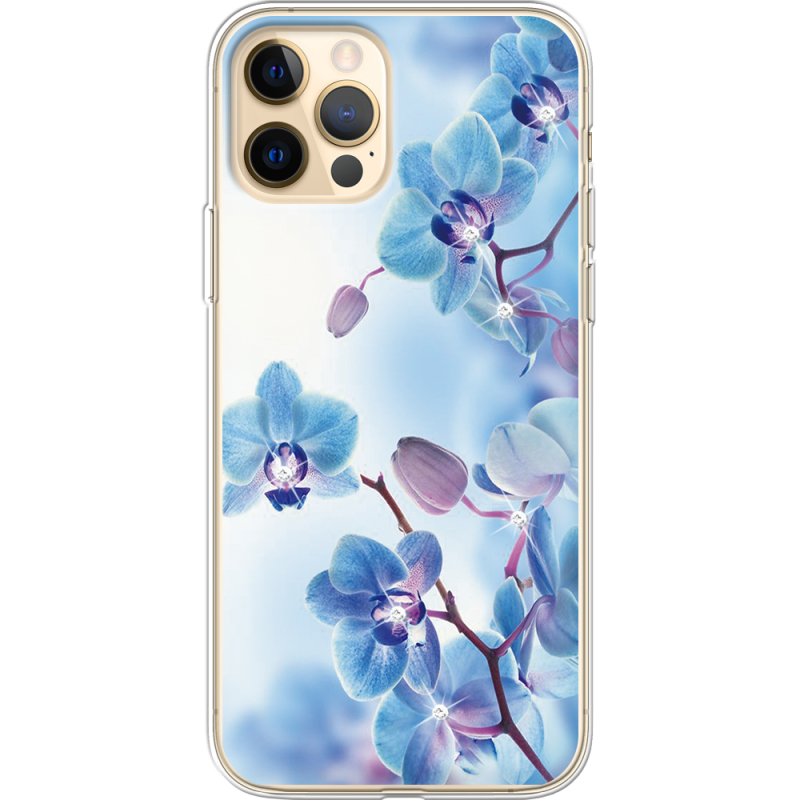 Чехол со стразами Apple iPhone 12 Pro Max Orchids