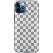 Чехол с блёстками Apple iPhone 12 Pro Шахматы