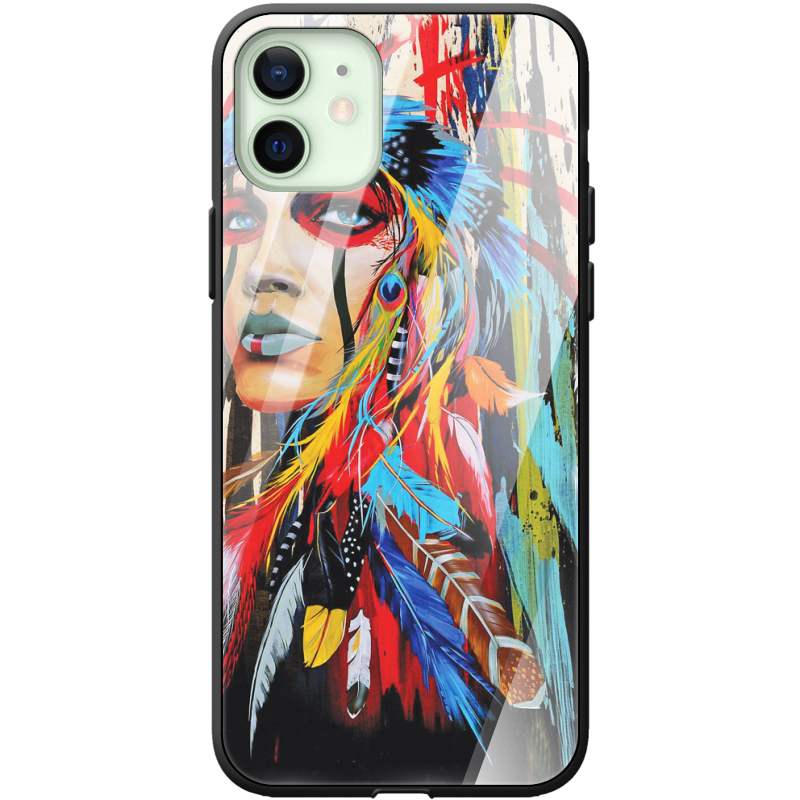 Защитный чехол BoxFace Glossy Panel Apple iPhone 12 Feather Girl