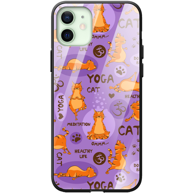 Защитный чехол BoxFace Glossy Panel Apple iPhone 12 Yoga Cat