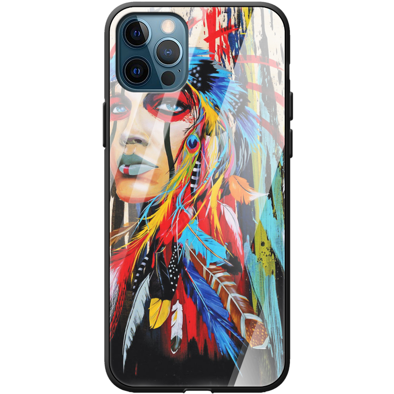 Защитный чехол BoxFace Glossy Panel Apple iPhone 12 Pro Feather Girl