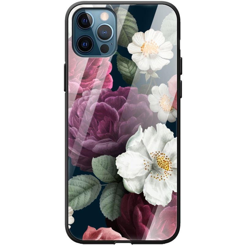 Защитный чехол BoxFace Glossy Panel Apple iPhone 12 Pro Peonies