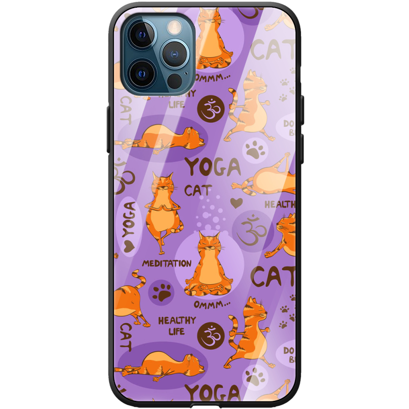 Защитный чехол BoxFace Glossy Panel Apple iPhone 12 Pro Yoga Cat