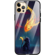 Защитный чехол BoxFace Glossy Panel Apple iPhone 12 Pro Max Kitten And Fish