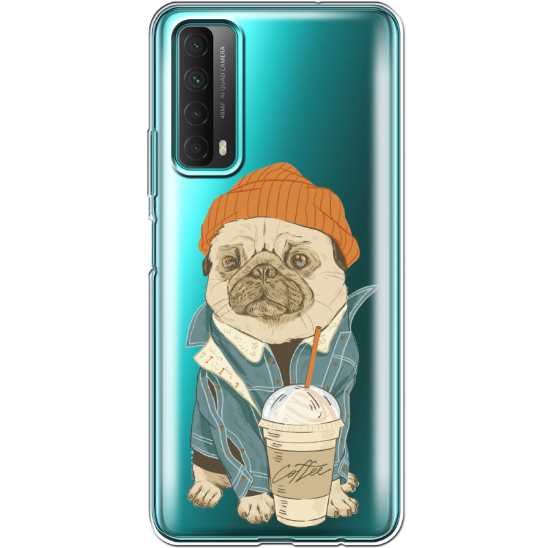 Прозрачный чехол BoxFace Huawei P Smart 2021 Dog Coffeeman