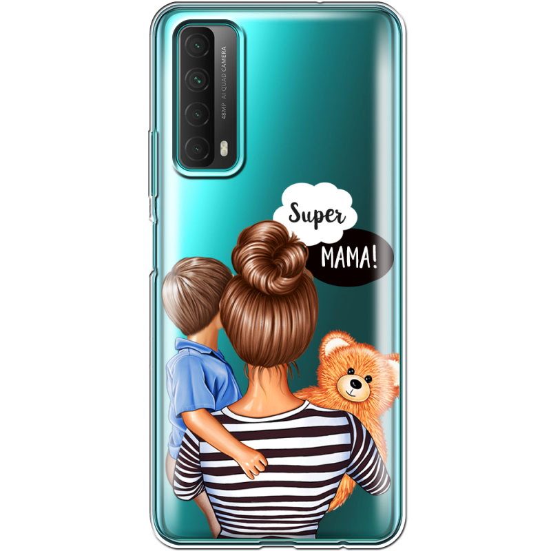 Прозрачный чехол BoxFace Huawei P Smart 2021 Super Mama and Son