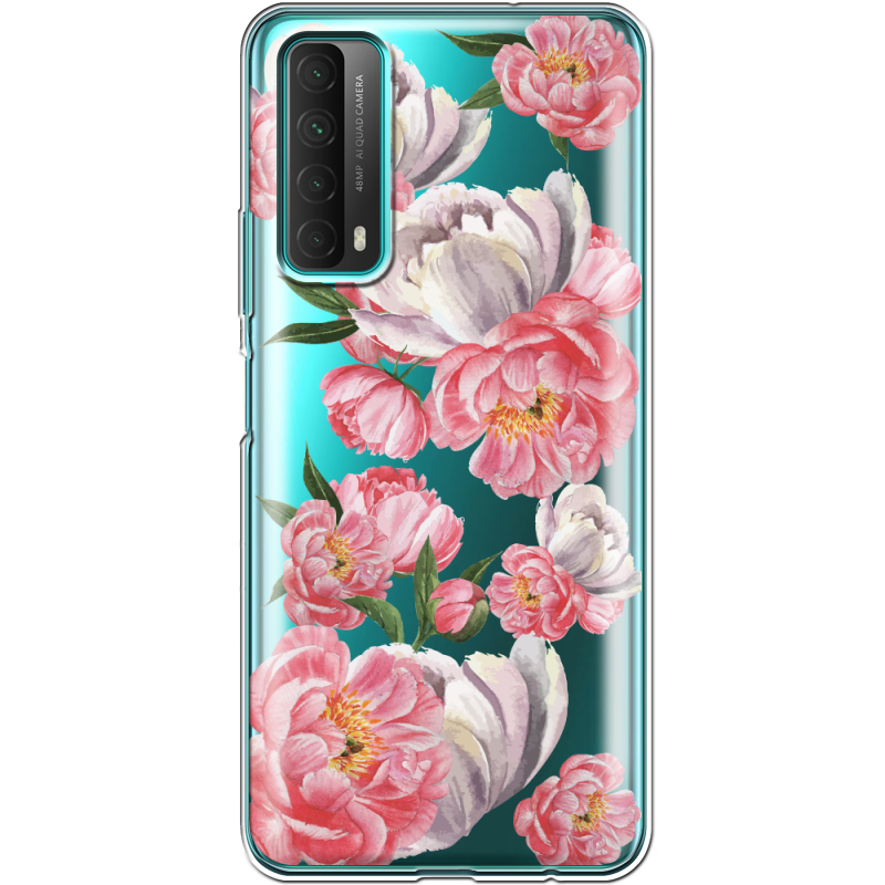 Прозрачный чехол BoxFace Huawei P Smart 2021 Peony Watercolor Style