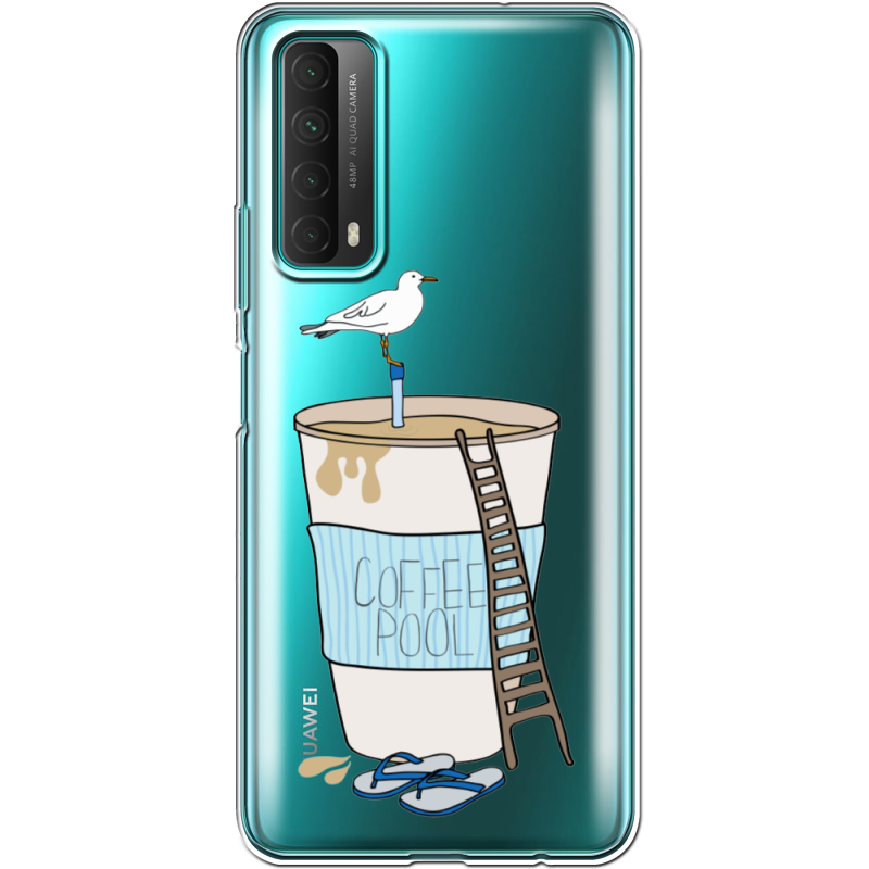 Прозрачный чехол BoxFace Huawei P Smart 2021 Segull in Cofee Pool
