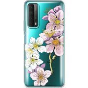 Прозрачный чехол BoxFace Huawei P Smart 2021 Cherry Blossom
