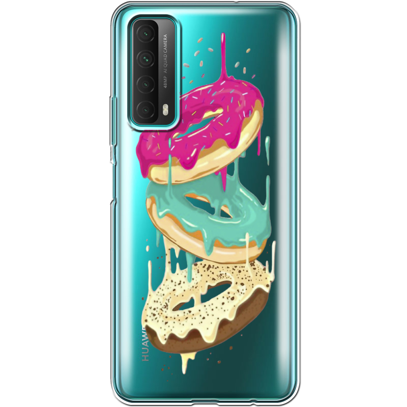 Прозрачный чехол BoxFace Huawei P Smart 2021 Donuts