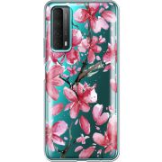 Прозрачный чехол BoxFace Huawei P Smart 2021 Pink Magnolia