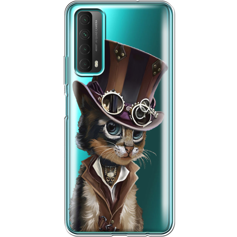 Прозрачный чехол BoxFace Huawei P Smart 2021 Steampunk Cat