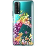 Прозрачный чехол BoxFace Huawei P Smart 2021 Colorful Giraffe