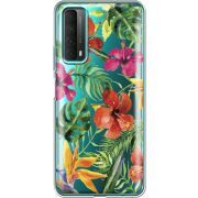 Прозрачный чехол BoxFace Huawei P Smart 2021 Tropical Flowers