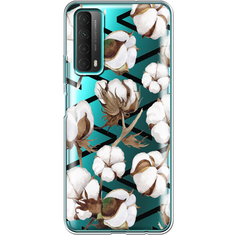 Прозрачный чехол BoxFace Huawei P Smart 2021 Cotton flowers