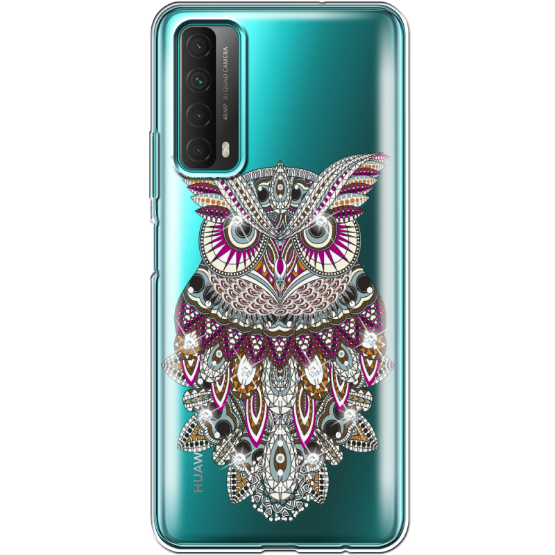 Чехол со стразами Huawei P Smart 2021 Owl