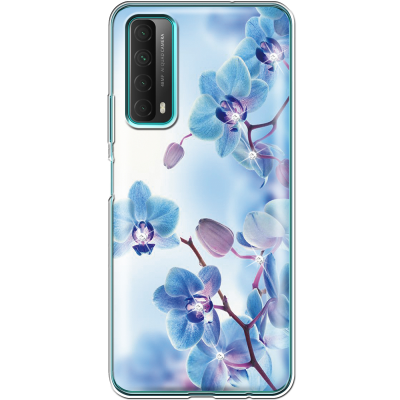 Чехол со стразами Huawei P Smart 2021 Orchids
