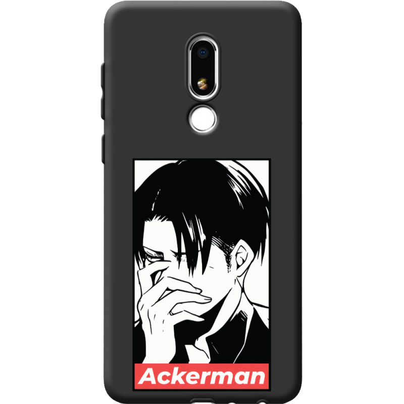 Черный чехол BoxFace Meizu M8 Lite Attack On Titan - Ackerman