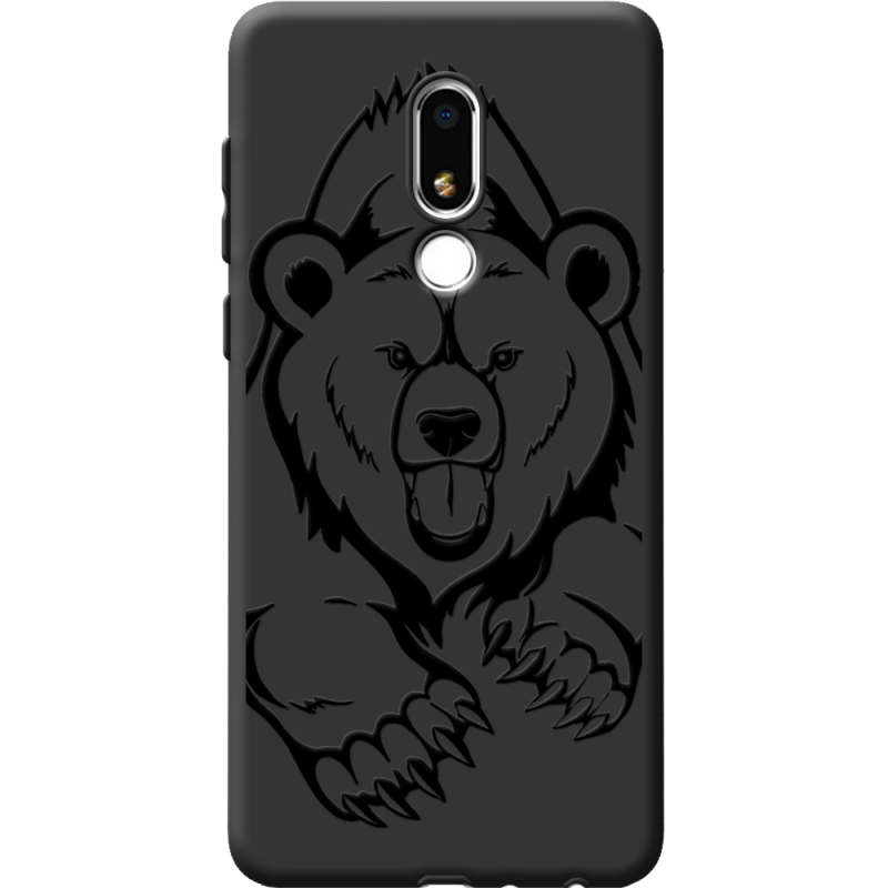 Черный чехол BoxFace Meizu M8 Lite Grizzly Bear