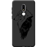 Черный чехол BoxFace Meizu M8 Lite Wolf and Raven