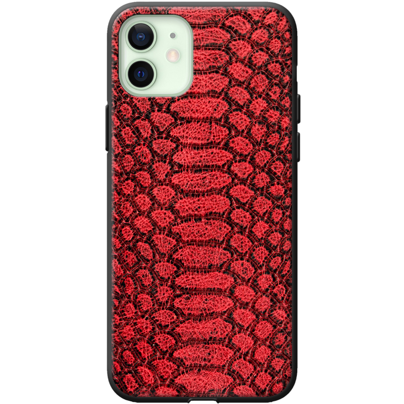 Кожаный чехол Boxface Apple iPhone 12 Reptile Red