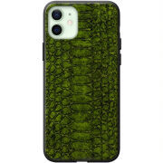 Кожаный чехол Boxface Apple iPhone 12 Reptile Forest Green