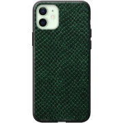Кожаный чехол Boxface Apple iPhone 12 Snake Emerald