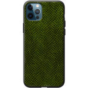 Кожаный чехол Boxface Apple iPhone 12 Pro Snake Forest Green