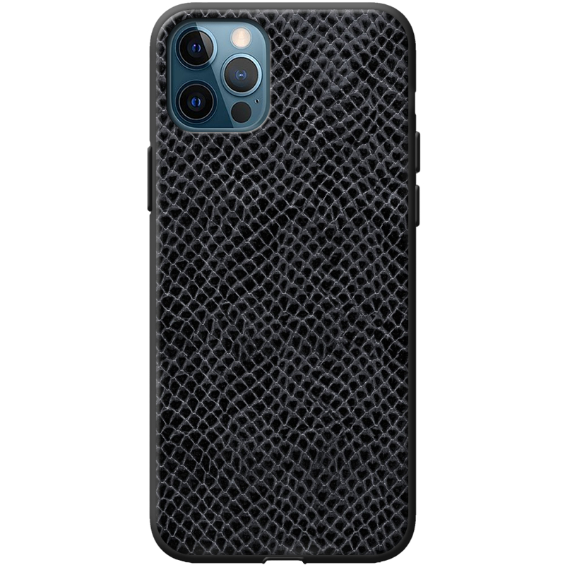 Кожаный чехол Boxface Apple iPhone 12 Pro Snake Graphite