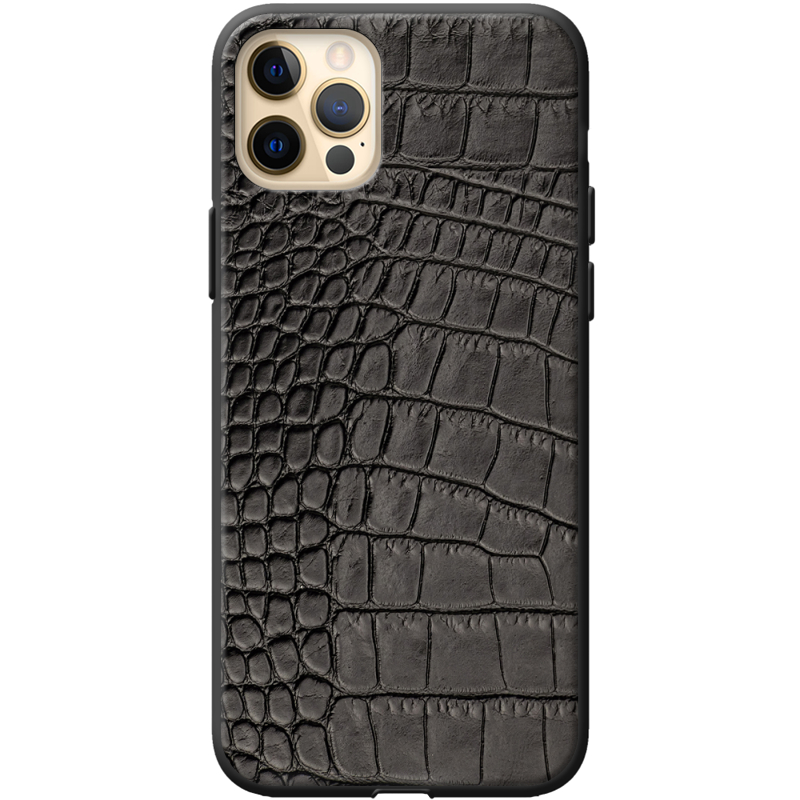 Кожаный чехол Boxface Apple iPhone 12 Pro Max Crocodile Black