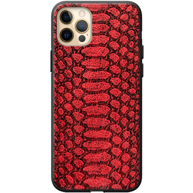 Кожаный чехол Boxface Apple iPhone 12 Pro Max Reptile Red