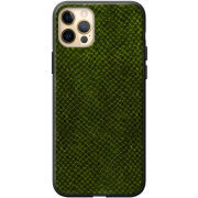 Кожаный чехол Boxface Apple iPhone 12 Pro Max Snake Forest Green