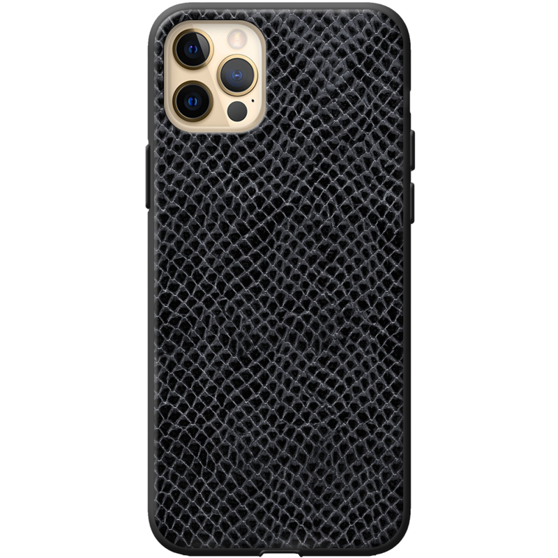 Кожаный чехол Boxface Apple iPhone 12 Pro Max Snake Graphite